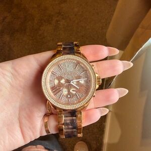 Michael Kors Gold and Brown Bracelet Watch